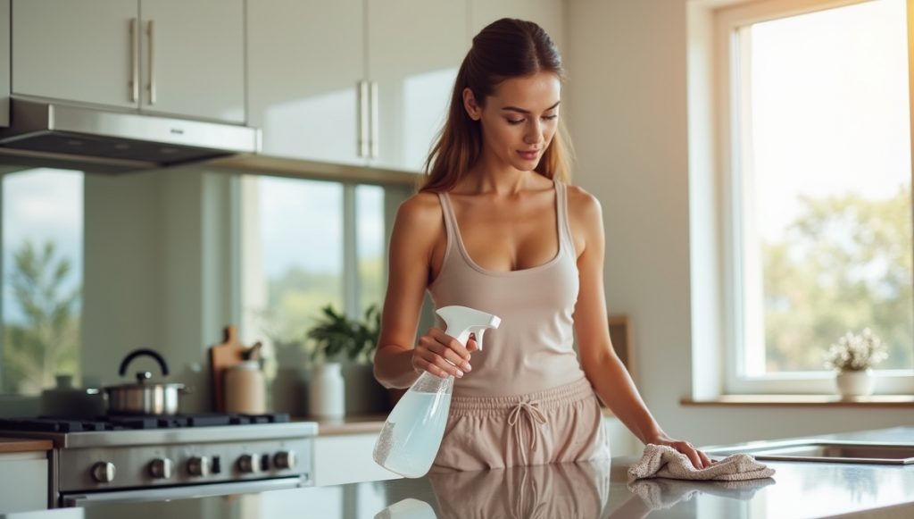 15 minutes for this Woman cleaning living room 