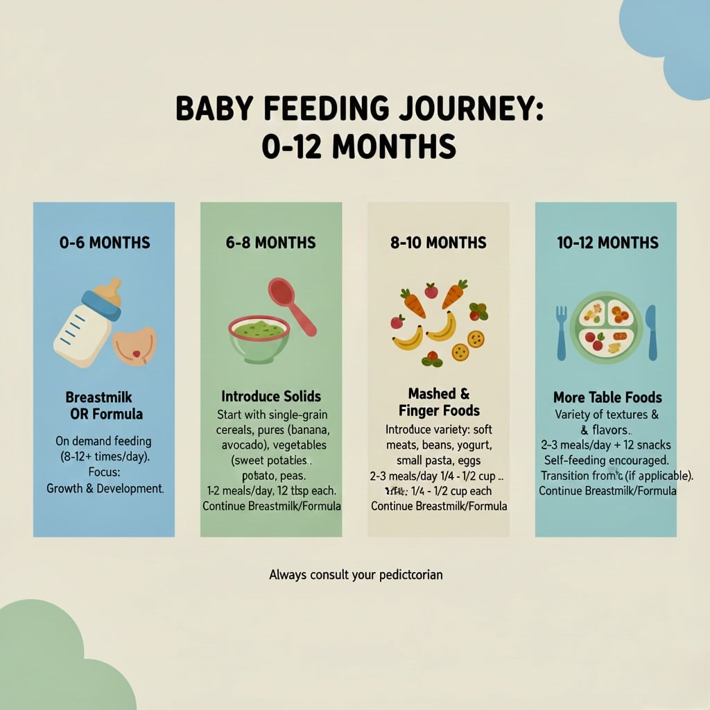 Infographic of Complete Infant Nutrition Guide: