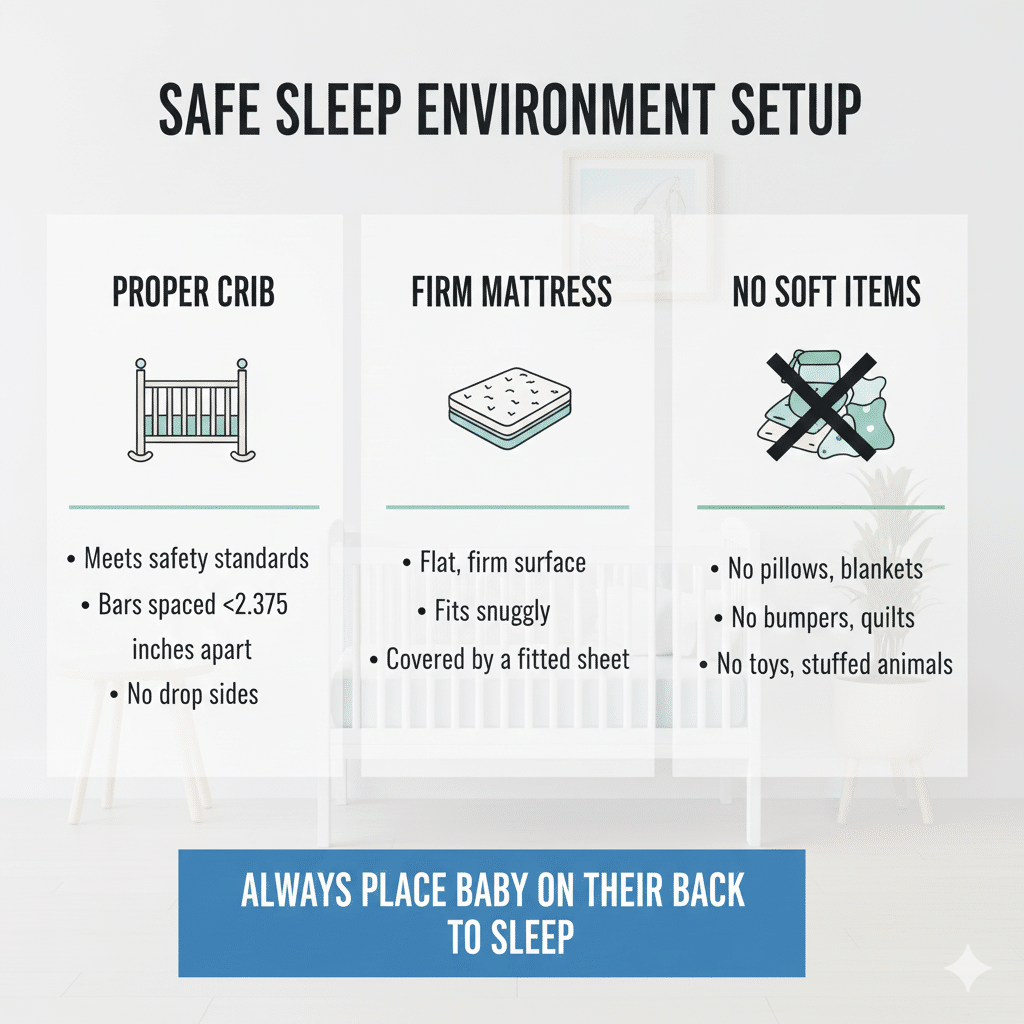 SIDS prevention strategies safe sleep environment baby sleep problems prevention