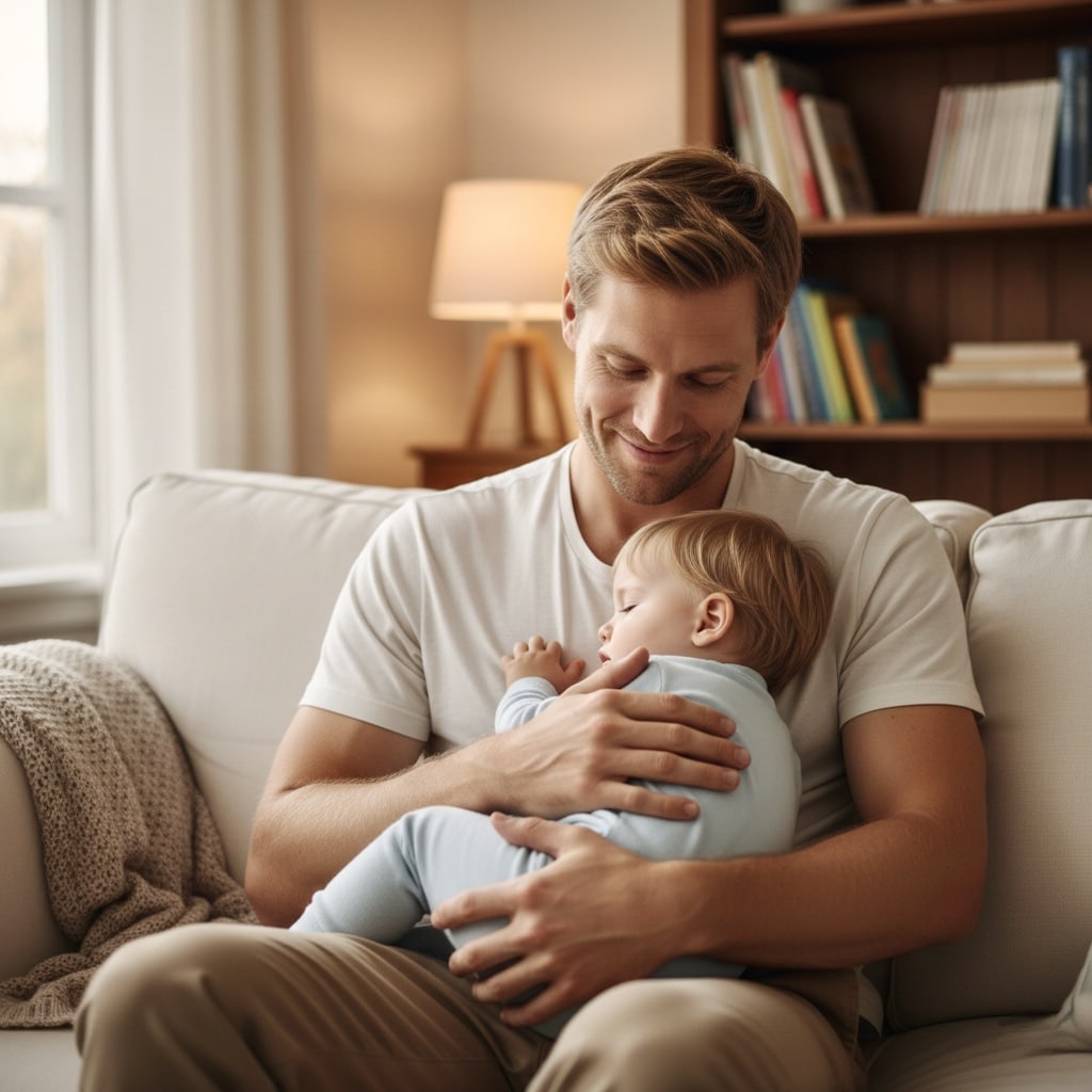 Parent recognizing pediatric warning signs and protecting child from dangerous toddler illnesses