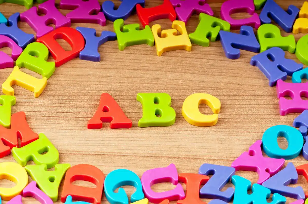 Alphabet Secrets: colorful ABC letters for teaching baby the alphabet