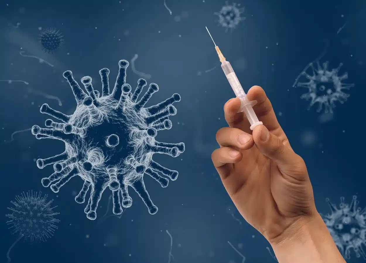 Professional healthcare provider administering vaccine of Pediatric immunization safety
