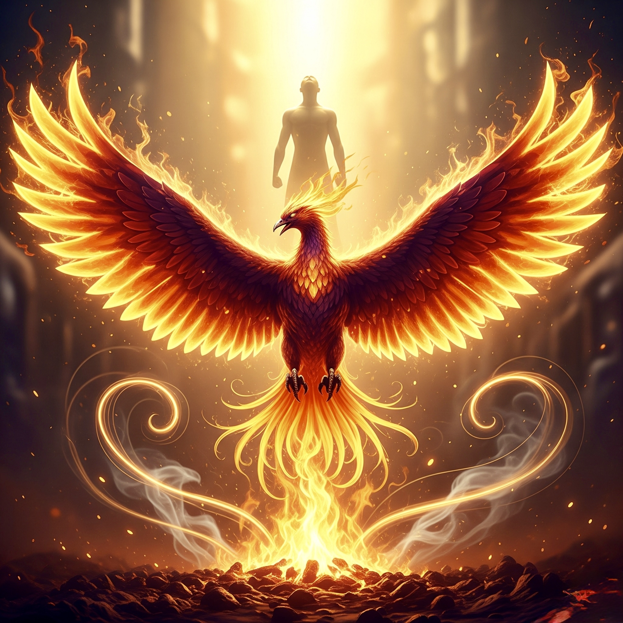 Phoenix representing building emotional resilience and transformation from trauma into personal strength