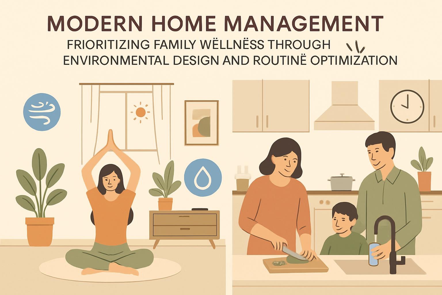 Modern home management prioritizes family wellness through environmental design and routine optimization.
