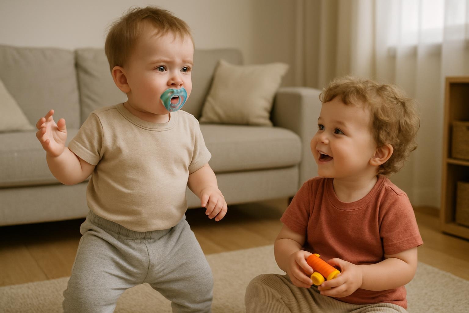 Diferença no desenvolvimento da fala do bebê entre crianças que usam chupeta e crianças que não usam