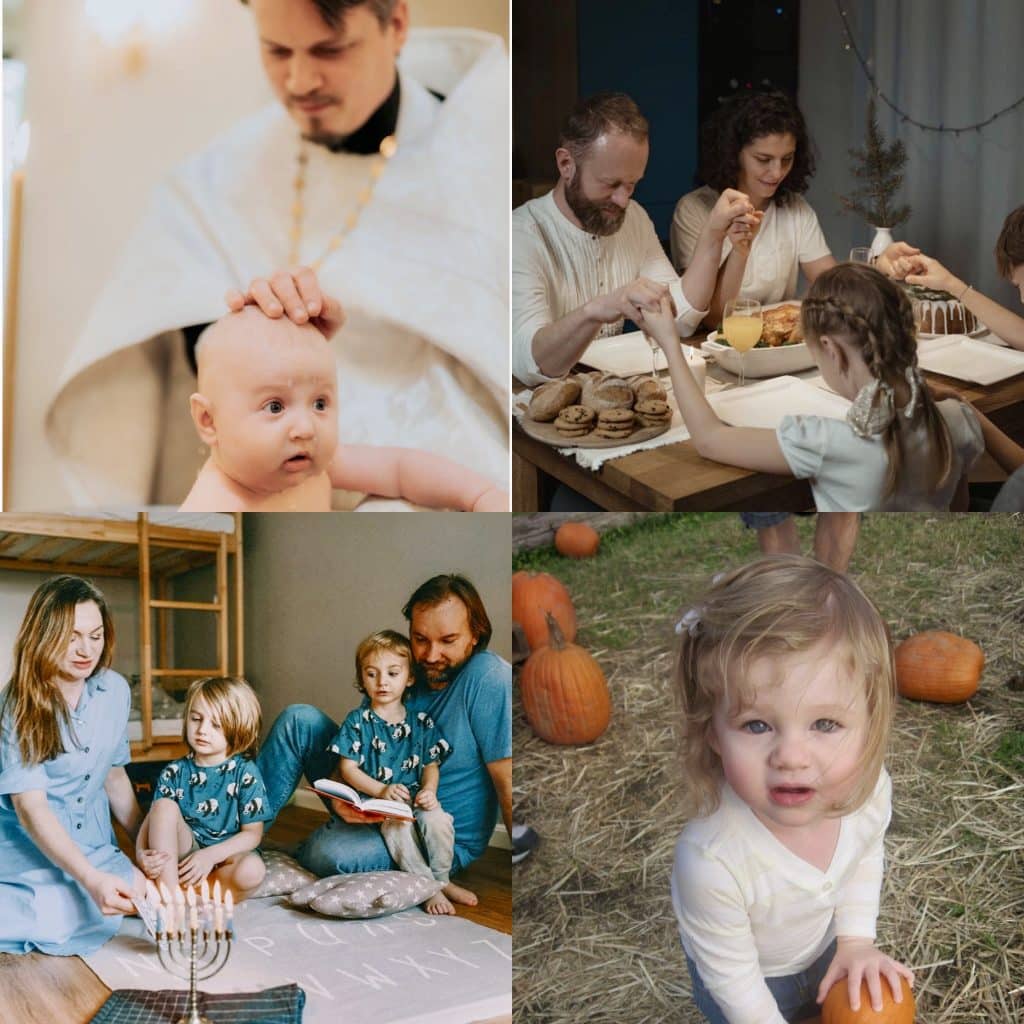 Family traditions new baby religion, and culture.