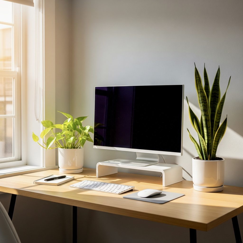 Optimized workspace design supporting daily habits for mental clarity and productivity