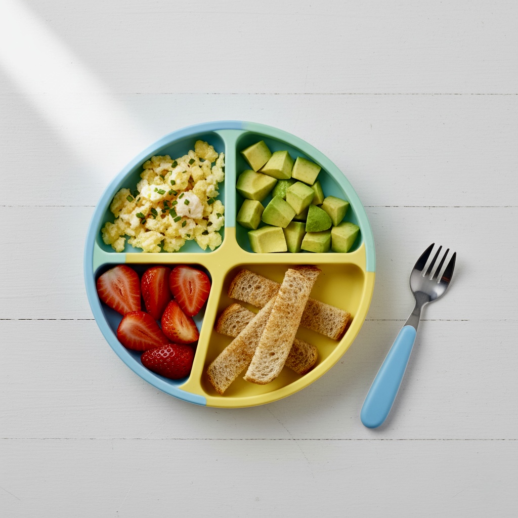 Nutritious baby meals and toddler meal ideas with balanced healthy food for babies