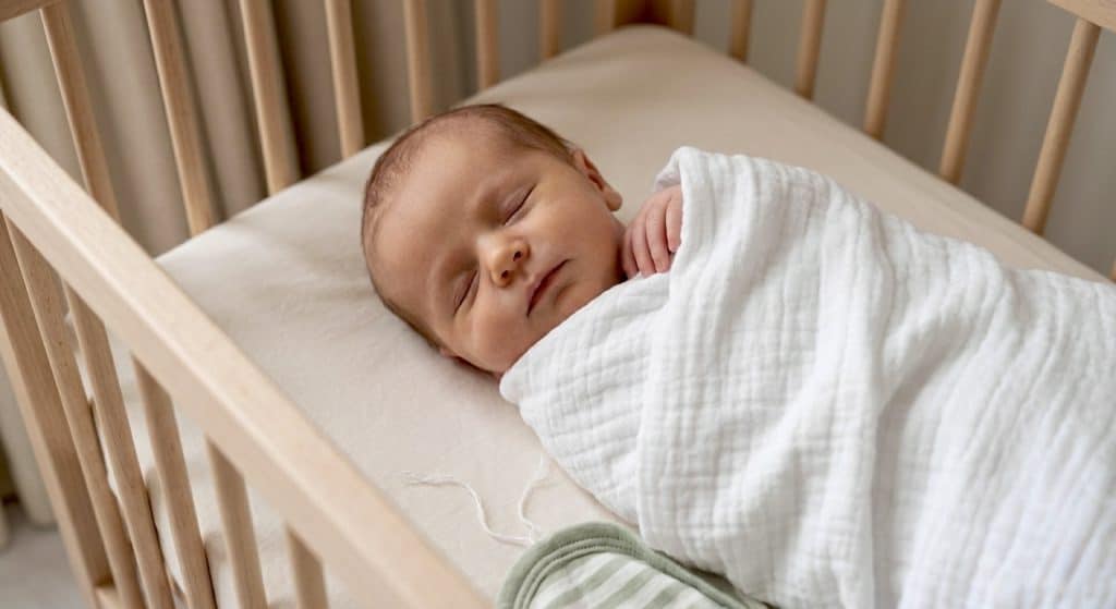 baby sleep techniques - swaddling newborn for better infant sleep development