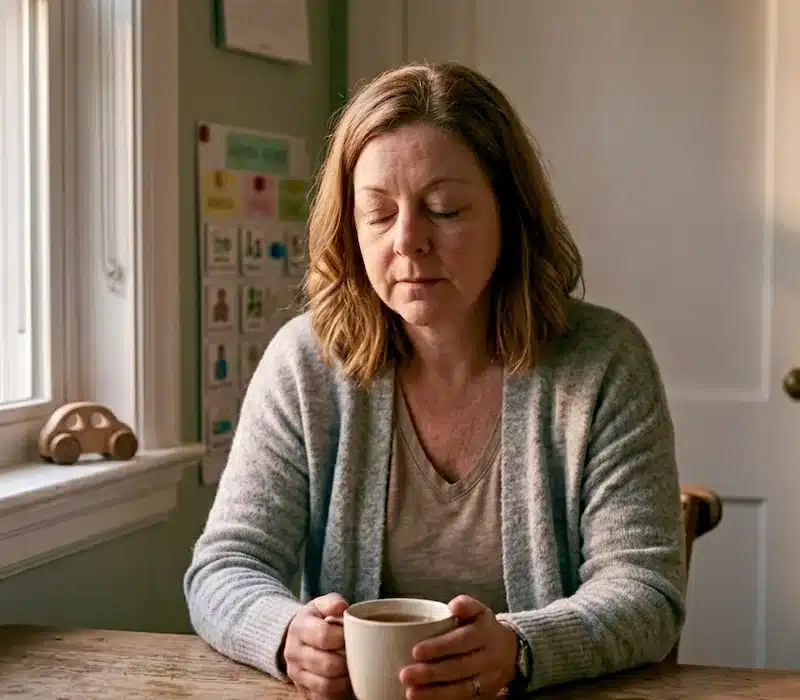 caregiver self-care during daily routine for autistic child