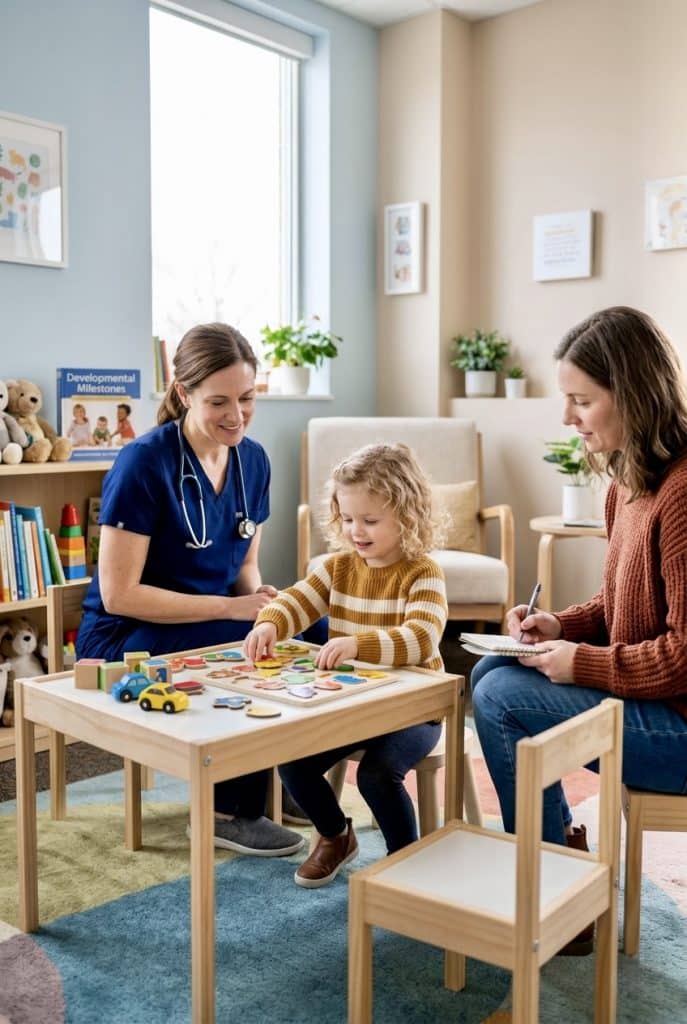 autism diagnosis process, developmental pediatrician evaluating child