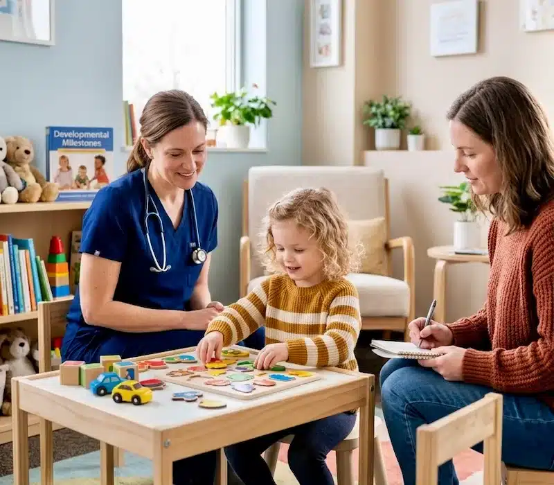 autism diagnosis process, developmental pediatrician evaluating child