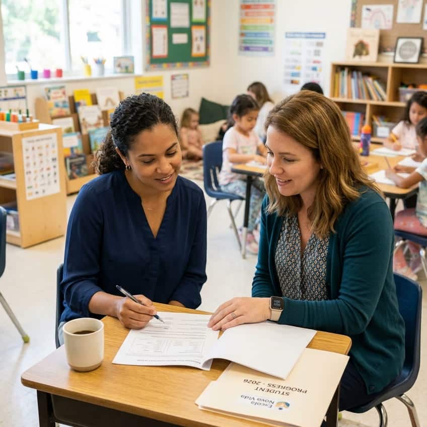 parent and teacher IEP meeting critical school strategies for autistic children